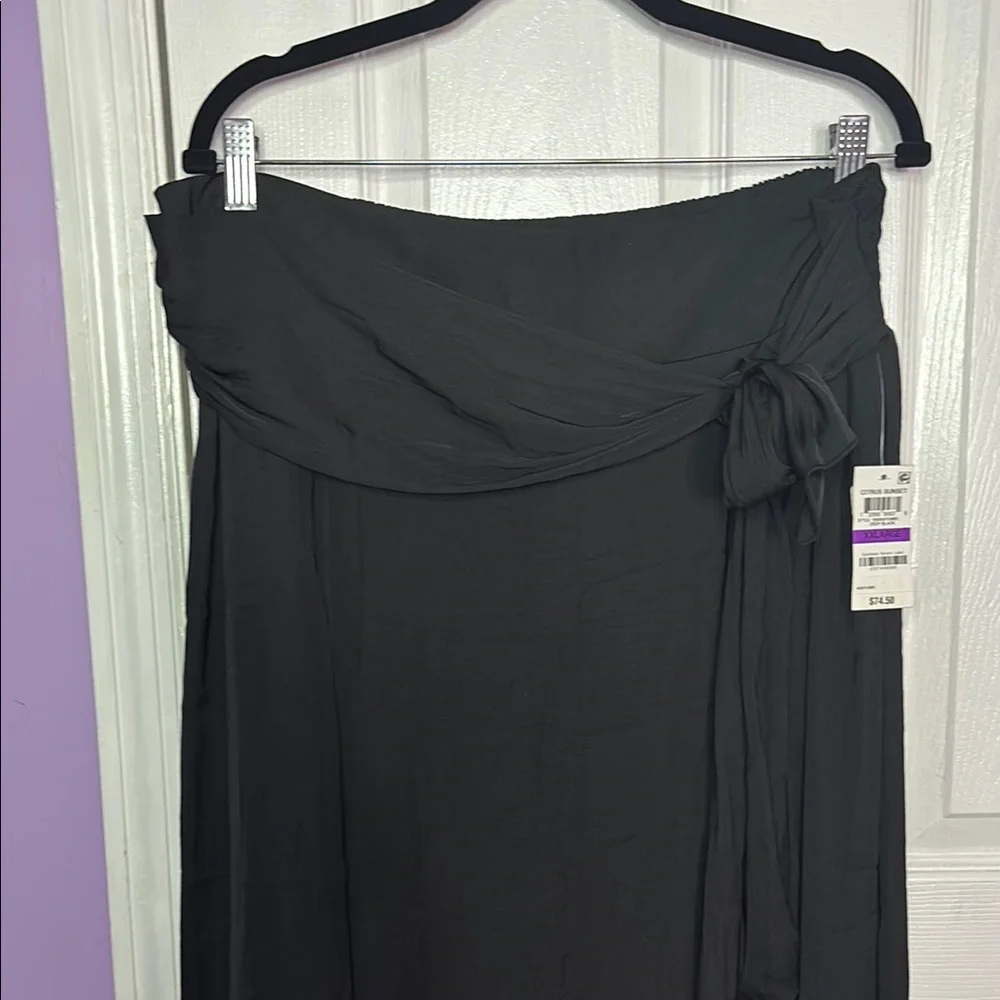 Midi Skirt with Front Tie